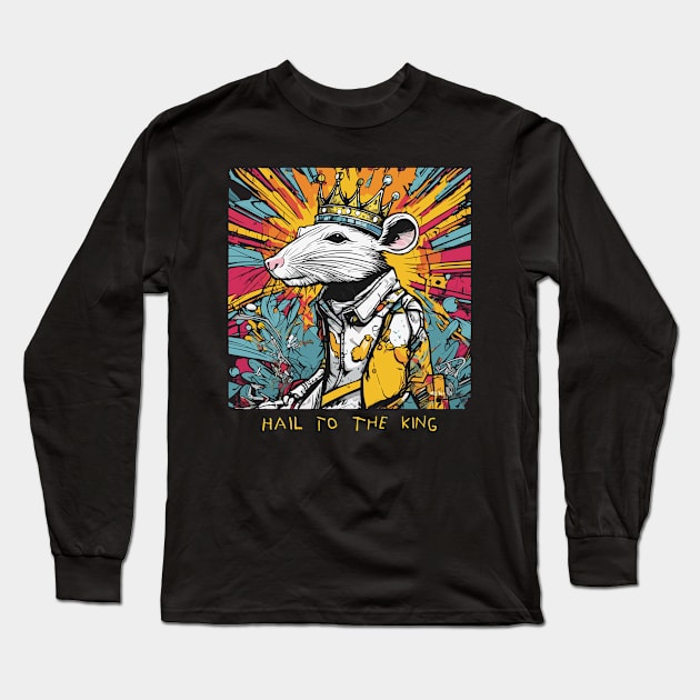 Rat King street art Long Sleeve T-Shirt by Kingrocker Clothing